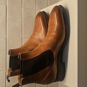 Santoni Mens Tan Leather Riding Boots. Box And Dust Covers Included. Worn Once